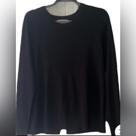 Philosophy black crew neck sweater Accent bows on back Sm Fits Like Med Sexy EUC - Picture 1 of 9
